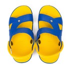 Сандалии детские , цвет жёлтый/светло-синий, размер 35 - Фото 2