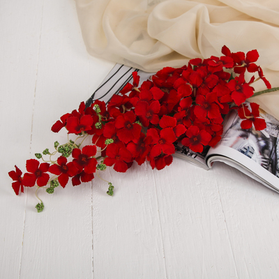 Цветы искусственные "Кассия" 5*100 см, красный
