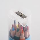 Цветные карандаши в тубусе, 12 цветов, трехгранные, Смешарики - Фото 4