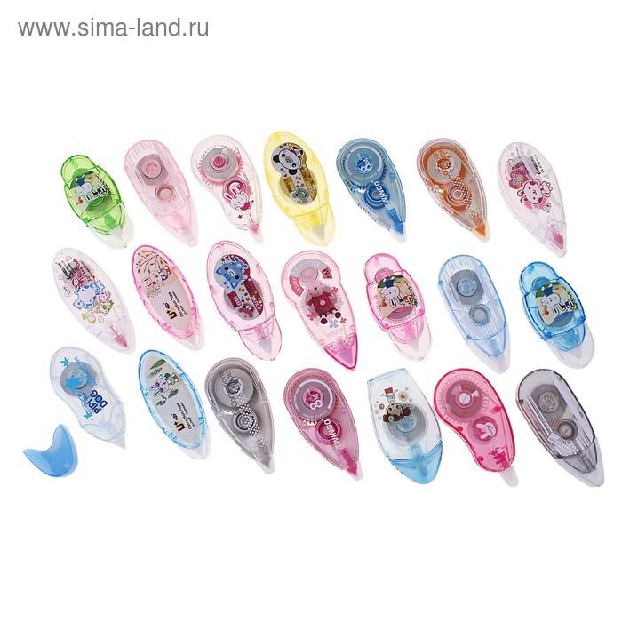 Корректор-лента 7м*5мм АССОРТИ в блистере микс - Фото 1