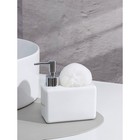 Дозатор для моющего средства с подставкой для губки SAVANNA «Природа», 450 мл, цвет белый - Фото 4