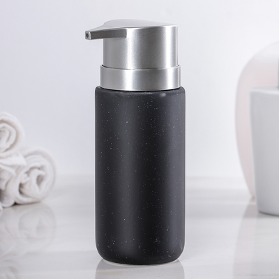 Дозатор для жидкого мыла Доляна «Тринити», 330 мл, цвет чёрный