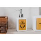 Дозатор для мыла SAVANNA «Природа», 350 мл, белый - Фото 6