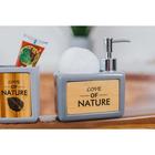 Дозатор для моющего средства с подставкой для губки SAVANNA «Природа», 450 мл, серый - Фото 6