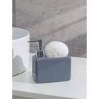 Дозатор для моющего средства с подставкой для губки SAVANNA «Природа», 450 мл, цвет серый - Фото 4