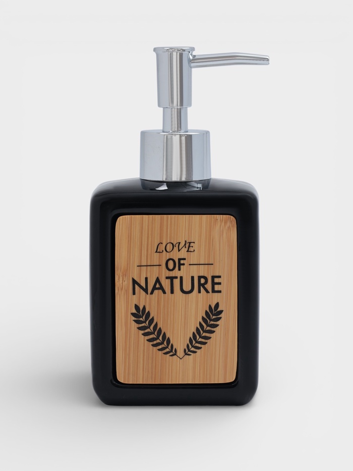 Дозатор для мыла SAVANNA «Природа», 350 мл, чёрный - Фото 1