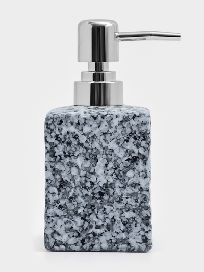 Дозатор для жидкого мыла Доляна «Гранит», 400 мл, серый