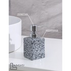 Дозатор для жидкого мыла Доляна «Гранит», 400 мл, цвет серый - Фото 2