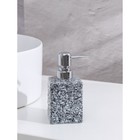 Дозатор для жидкого мыла Доляна «Гранит», 400 мл, цвет серый - Фото 3
