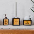 Дозатор для моющего средства SAVANNA «Природа», 450 мл, с подставкой для губки, чёрный - Фото 6