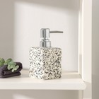 Дозатор для мыла Доляна «Гранит», 360 мл, белый - Фото 3