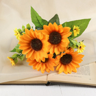 Букет искусственный «Герберы», 27 см, жёлтый - Фото 1