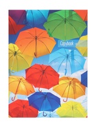 Тетрадь А4, 96 листов в клетку «Зонтики на небе», серые листы (комплект 3 шт) - фото 60891300