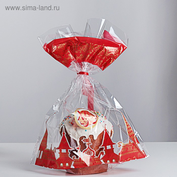 Упаковка под кулич, донная складка, 28×34/5, 25 мкм - Фото 1