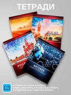 Набор предметных тетрадей Calligrata «Металл», 10 предметов, 48 листов, со справочным материалом, обложка из мелованного картона - Фото 2
