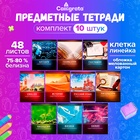 Набор предметных тетрадей Calligrata «Металл», 10 предметов, 48 листов, со справочным материалом, обложка из мелованного картона - Фото 1