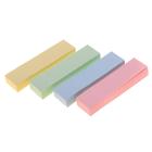 Блок-закладка с липким краем, 4 по 100 штук, 19×76 мм, пастельные, МИКС - Фото 1