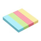 Блок-закладка с липким краем, 4 по 100 штук, 19×76 мм, пастельные, МИКС - Фото 3