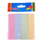 Блок - закладка с липким краем, 19×76 мм, 4 цвета по 100 листов, пастель, МИКС 541296
