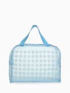 Косметичка - сумка на молнии, с ручками, для бассейна, с рисунком, голубая - Фото 3