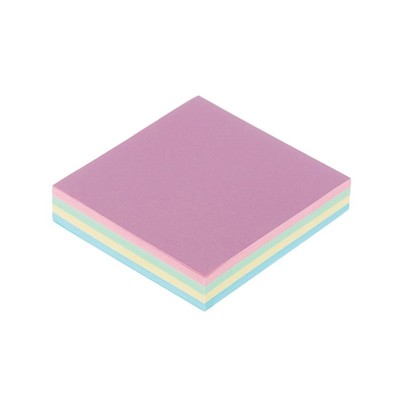 Блок с липким краем, 100 листов, пастель, 4 цвета