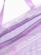 Косметичка - сумка на молнии, с ручками, для бассейна, с рисунком, фиолетовая - Фото 3
