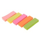 Блок-закладки с липким краем, 5 блоков по 100 листов, флуоресцентный, 5 цветов, МИКС - Фото 1