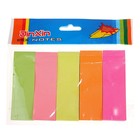 Блок-закладки с липким краем, 5 блоков по 100 листов, флуоресцентный, 5 цветов, МИКС - Фото 2