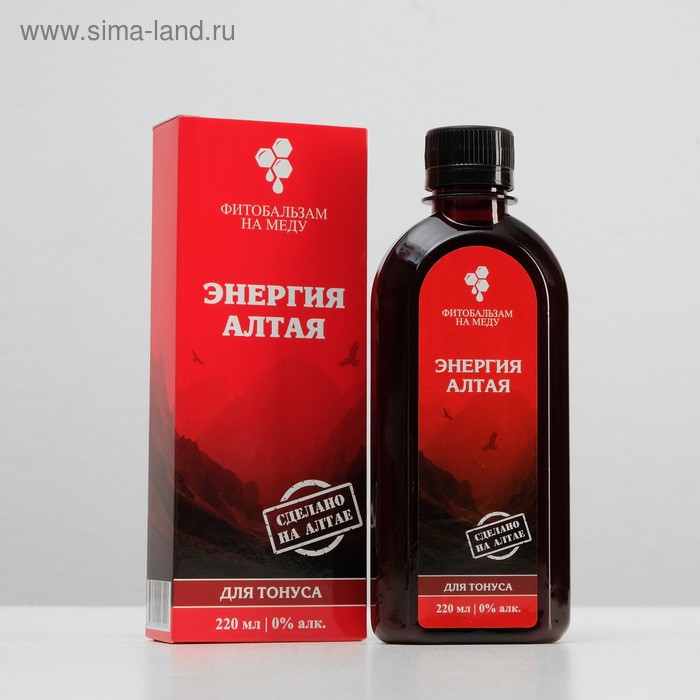 Фитобальзам на меду «Энергия Алтая» для тонуса организма, 220 мл. - Фото 1