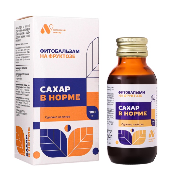 Фитобальзам «Сахар в норме», без сахара, 100 мл. - Фото 1
