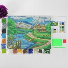 Алмазная мозаика с полным заполнением на подрамнике «Домик у реки», 30×40 см Набор для творчества - Фото 2