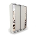 Шкаф купе «Акцент-Вера», 1000 × 600 × 2310 мм, зеркало «ромбы Z», цвет выбеленное дерево - Фото 1