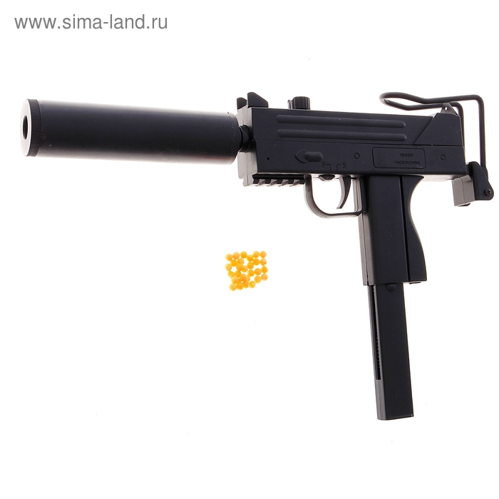 Автомат пневматический "УЗИ", с глушителем - Фото 1