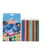 Карандаши Calligrata «Машинка», цветные, 18 цветов, деревянные, шестигранные - Фото 2