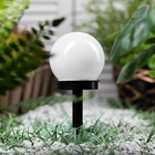 Садовый светильник на солнечной батарее «Малый шар», 10 × 32 × 10 см, 1 LED, свечение тёплое белое - Фото 2