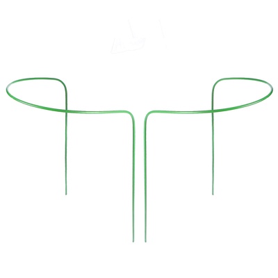 Кустодержатель, d=30 см, h=60 см, ножка d=0.3 см, металл, набор 2 шт., зелёный, Greengo