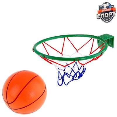 Баскетбол, мяч 16см, МИКС