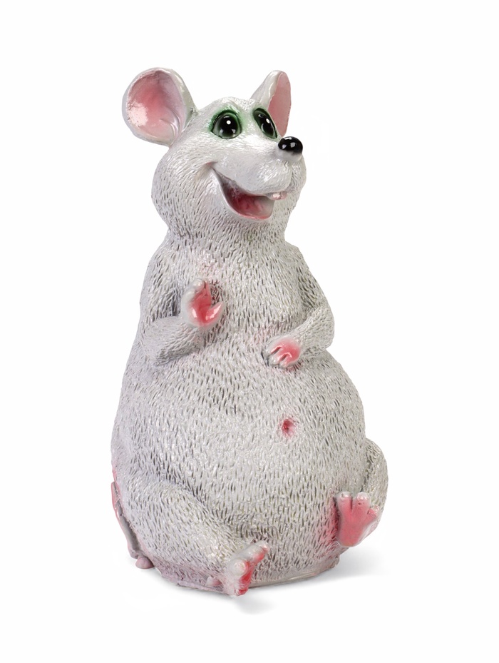Садовая фигура из гипса «Мышь», 29.5 см, серая - Фото 1