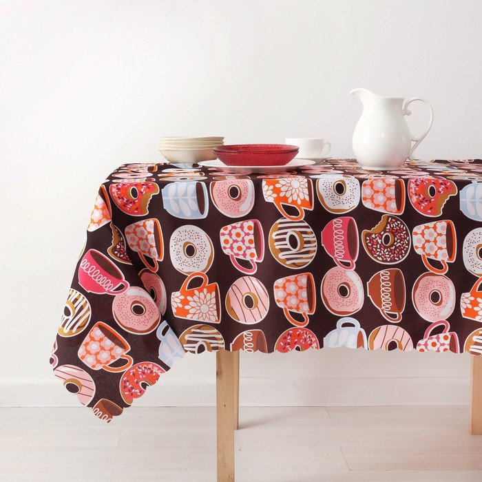 Скатерть «Доляна» Пончики 150×250 см, 100% п/э - Фото 1