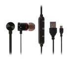 Наушники спортивные беспроводные, магнитные, Luazon VBT 1.6, вакуумные, Bluetooth 4.1, с микрофоном, 90 мАч, металлический корпус, чёрные - Фото 2