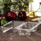 Контейнер одноразовый с неразъёмной крышкой ПР-ПК62С2, 2 секции, пластик, 18.8×13.8 см, прозрачный - Фото 2