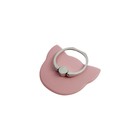 Держатель-подставка с кольцом для телефона LuazON, в форме "Кошки", розовый - фото 8454904