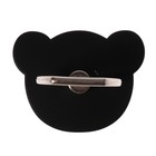 Держатель-подставка с кольцом для телефона LuazON, в форме "Мишки", чёрный - фото 8454919