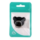 Держатель-подставка с кольцом для телефона LuazON, в форме "Мишки", чёрный - фото 8454922