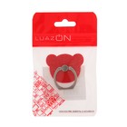 Держатель-подставка с кольцом для телефона LuazON, в форме "Мишки", красный - Фото 5
