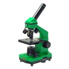 Микроскоп школьный Эврика 40х-400х в кейсе, цвет лайм - фото 109832467