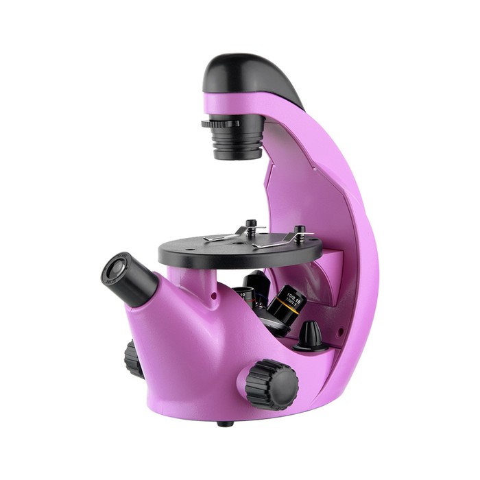 Микроскоп школьный Эврика 40х-320х инвертированный, цвет аметист - фото 1905546466