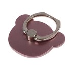 Держатель-подставка с кольцом для телефона LuazON, в форме "Мишки", розовый - фото 9810913
