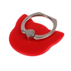Держатель-подставка с кольцом для телефона LuazON, в форме "Кошки", красный - Фото 3