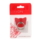 Держатель-подставка с кольцом для телефона LuazON, в форме "Кошки", красный - Фото 5